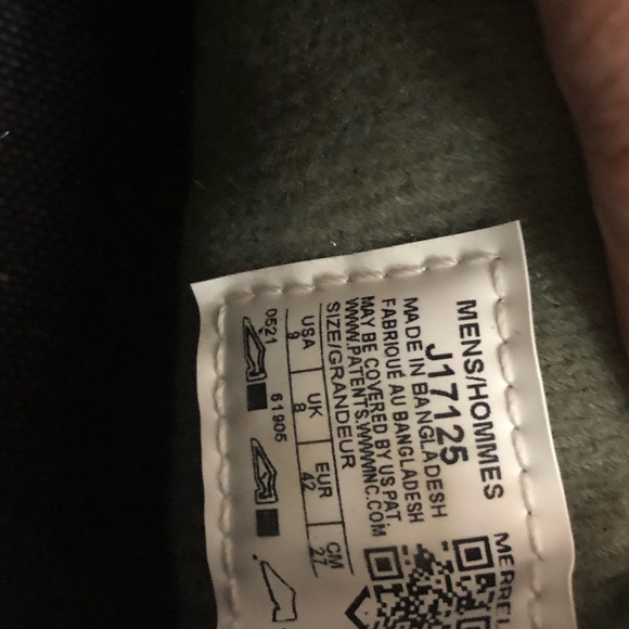 Merrell Moc II Men’s Olive and Orange Quilted Slip-On Shoes Size 9 - Picture 11 of 12